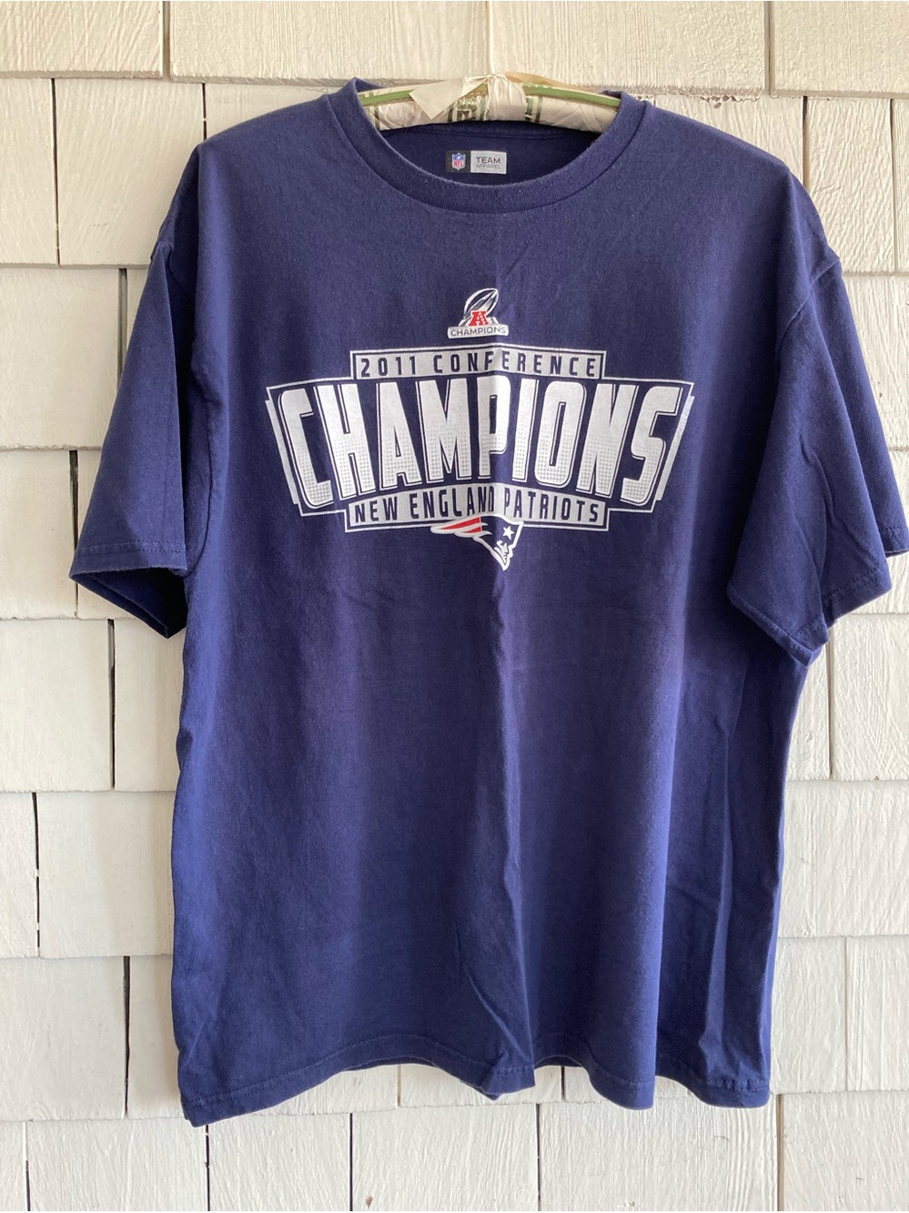 2011 New England Patriots Conference Champions Cotton T-Shirt Size XL